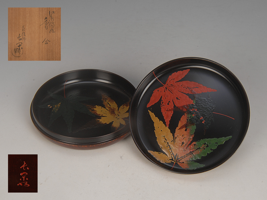 道場宗廣造 桐絵 埋木 香合 共箱 茶道具 加賀蒔絵塗師 854 - メルカリ