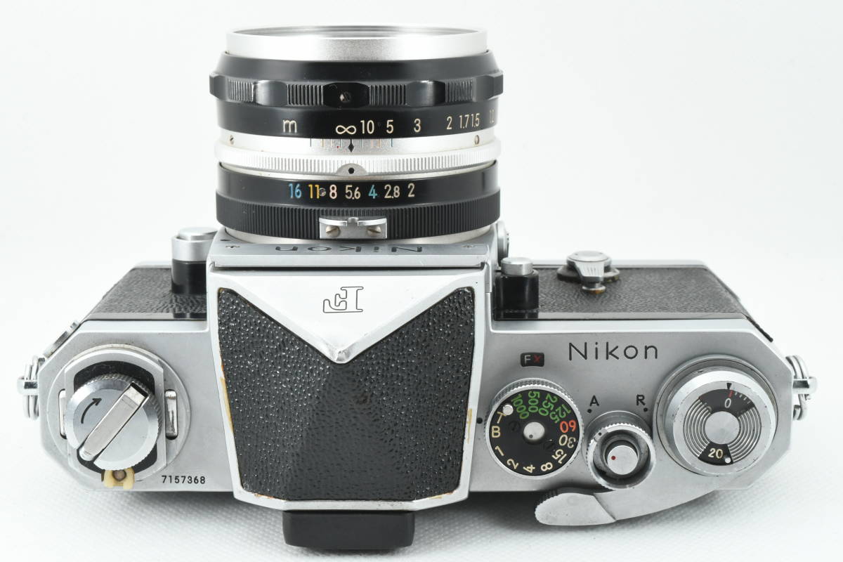 ★美品!! 動作確認済★ Nikon ニコン F アイレベル 715万台 ボディ NIKKOR-S Auto 1:2 f=5cm 単焦点レンズ ストラップ付 モルト交換済み ニコン Nikon F カメラ NIKON #228-2