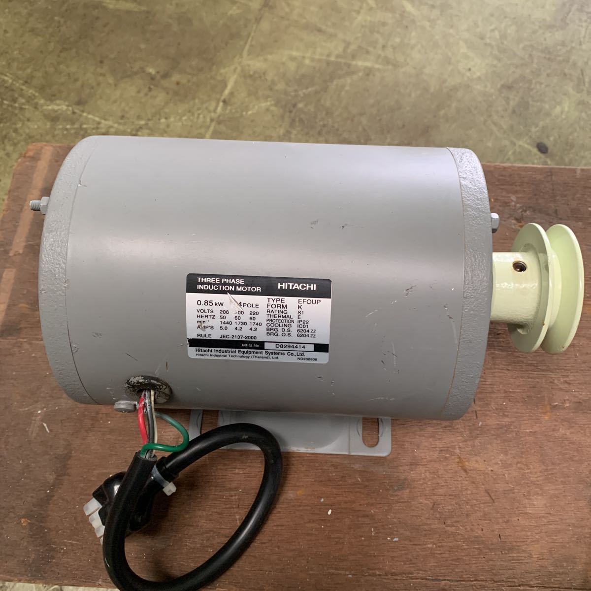 Hitachi Induction HITACHI INDUCTION Motor MOTOR Phase THREE PHASE 