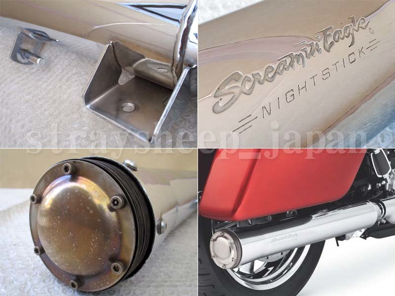 ハーレー純正 スクリーミンイーグル ナイトスティック 2into1 マフラー