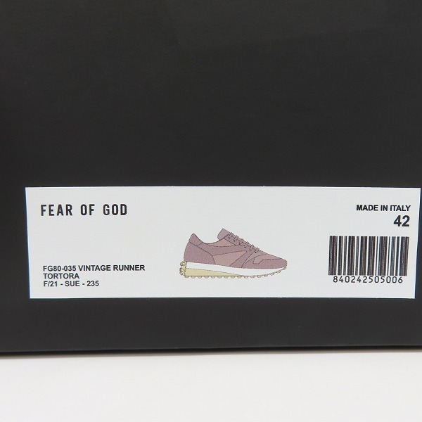 fear of god/フィアオブゴッド VINTAGE RUNNER スニーカー fg80-035/42 /080 OF FEAR GOD(フィアオブゴッド) N' ROSES 7thコレクション