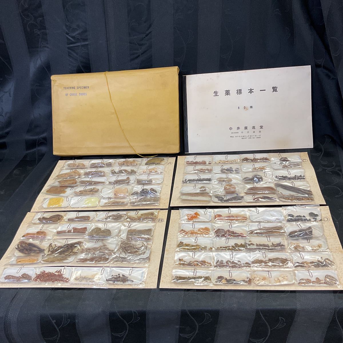 生薬標本一覧 80種】中井廣進堂 中井 康雄 漢方 東洋医学 コレクション
