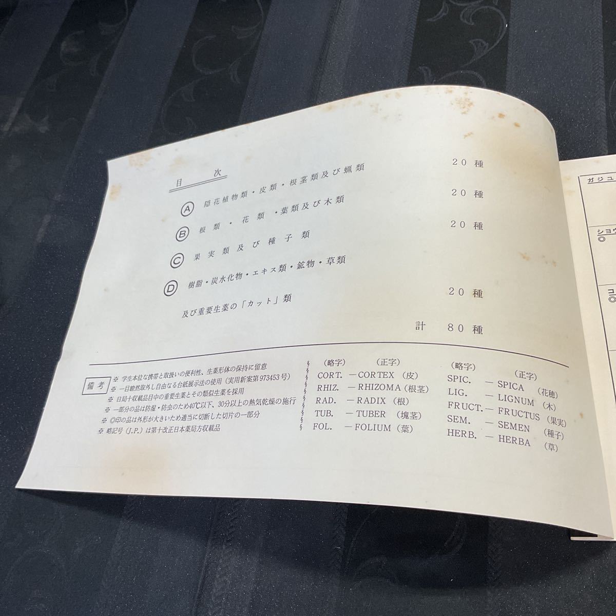 生薬標本一覧 80種】中井廣進堂 中井 康雄 漢方 東洋医学 コレクション