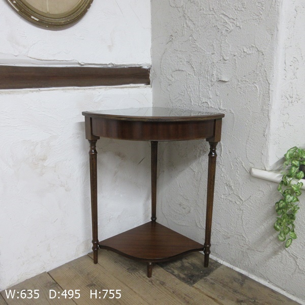 イギリス サイドテーブル アンティーク 家具 コーナーテーブル 木製