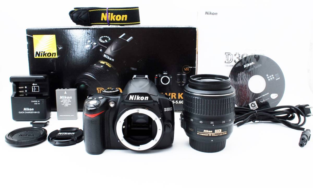 良品】ニコン Nikon D3000 18-55mm レンズセット 《初心者