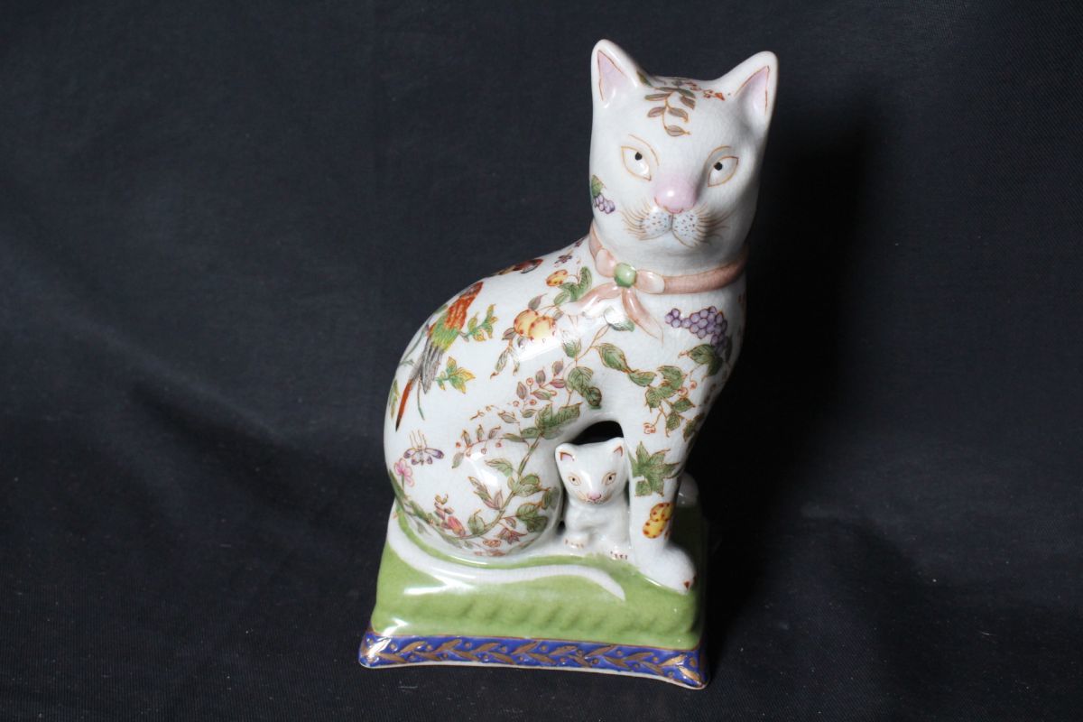 ROYAL DOULTON＊英国＊猫の置物＊2体＊美品 西洋陶磁 アンティーク