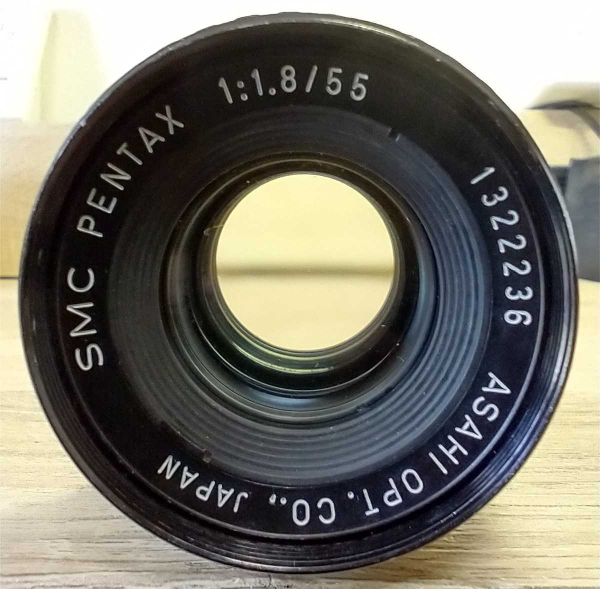 PENTAX KM 動作確認済み 露出計OK PENTAX KM ブラック＋SMC PENTAX 55mm f1.8 各部動作良好 露出計動作OK