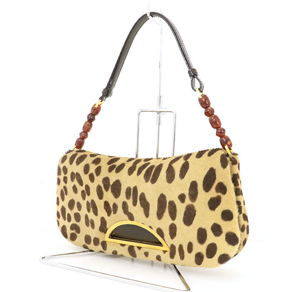 クリスチャンディオール CHRISTIAN DIOR レオパード柄 ハラコ マリス 