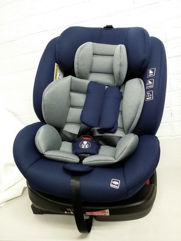 ISOFIX チャイルドシート ジュニアシート PZ ネイビー 回転式 取付簡単 