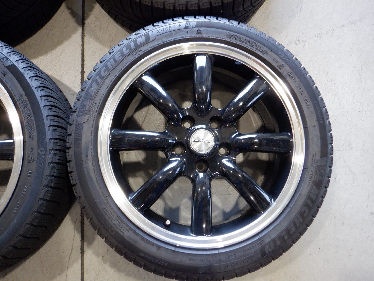 ユーロデザイン N626D 17インチ 7.5J +48 5穴 112 ホイール 4本 MICHELIN X-ICE 3+ 225/45R17 スタッドレス MINI F54 クラブマン ゴルフ A3