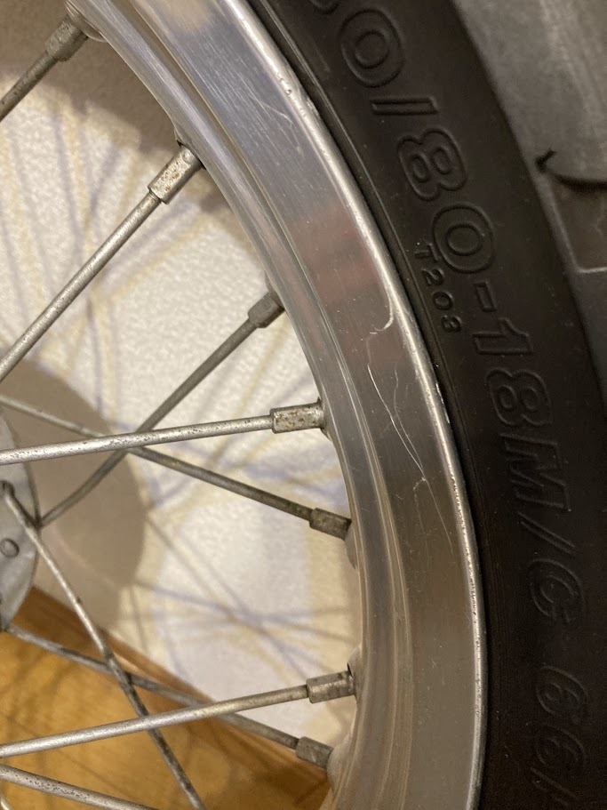 オートバイ BX バンバン200 NH41A フロントホイール 純正 18x2.50