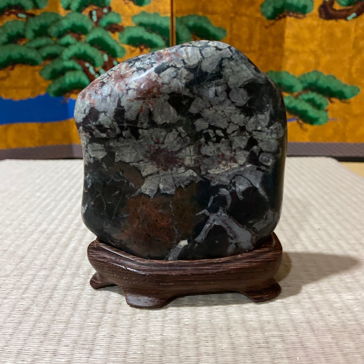 菊花石 Yahoo!オークション - | 鑑賞石 最高峰級に美しい菊模様の鑑賞