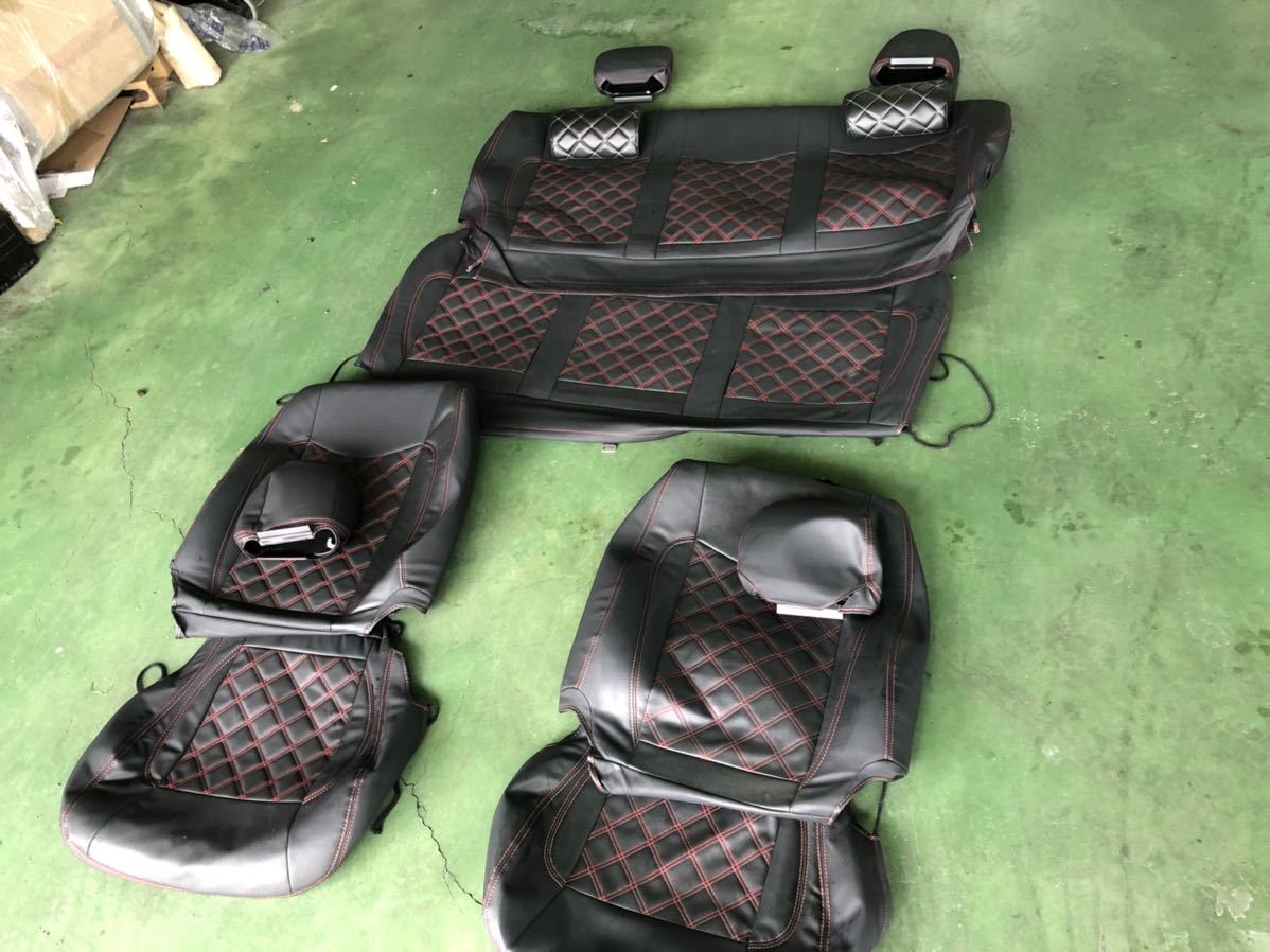  200系 ハイエース バン S-GL ダイヤカット ステッチ レッド シートカバー(トヨタ用)｜売買されたオークション情報、yahooの商品情報をアーカイブ公開 - オークファン トヨタ用