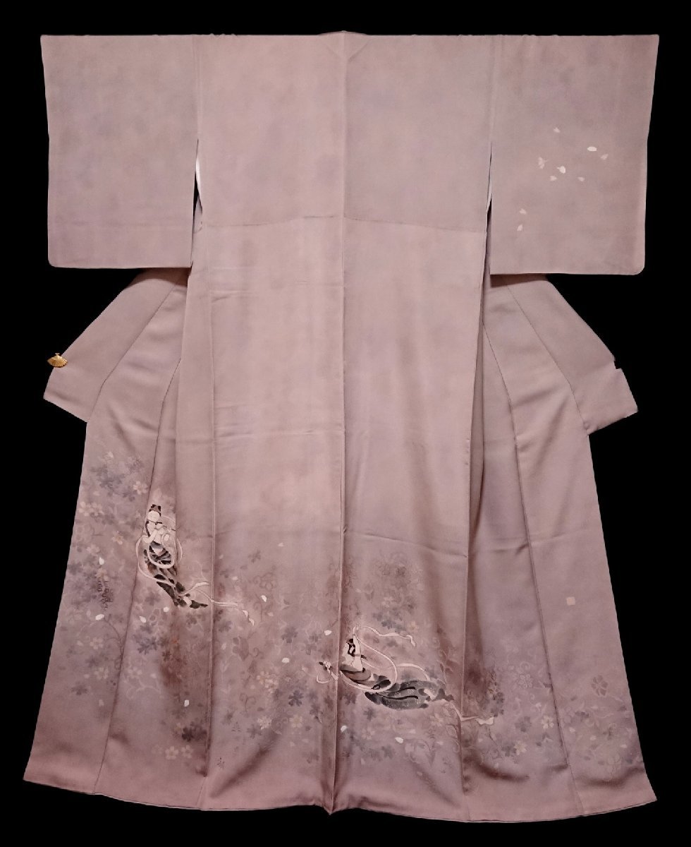 新作，セール 作家物 落款 まるやま謹製 最高級丹後ちりめん 天女文様 絵羽付訪問着 キモノマルシェ L-16(仕立て上がり)｜売買されたオークション情報、yahooの商品情報をアーカイブ公開 - オークファン 仕立て上がり