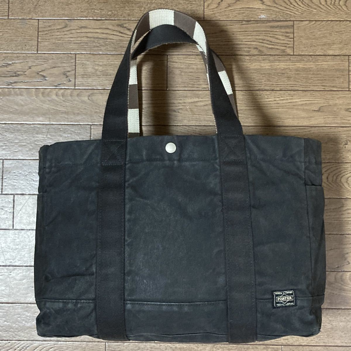 大容量！PORTER ポーター 吉田カバン ペイント パラフィン加工 トート 