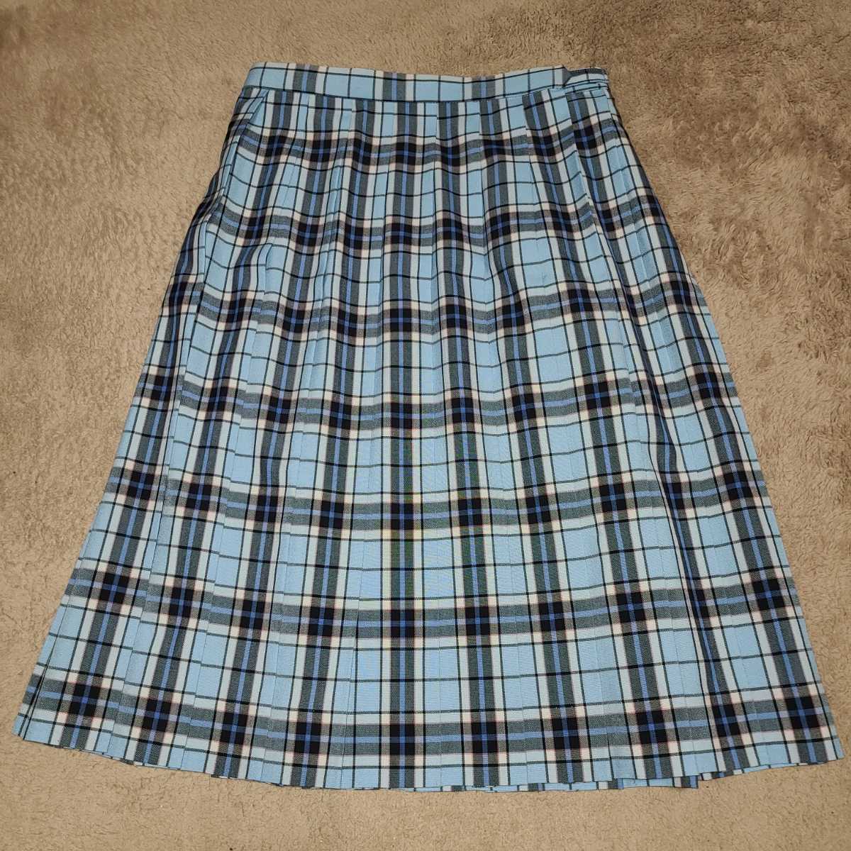 コスプレ衣装 ◇ 新品同様 クラーク高校 水色夏スカート (大きい 