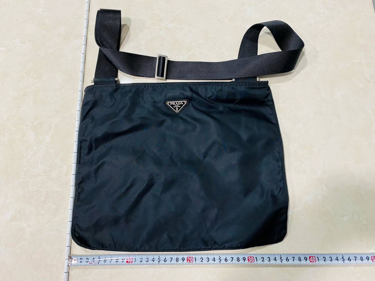 1円〜 PRADA プラダ ナイロン ショルダーバッグ サイズW約36×30 cm 色
