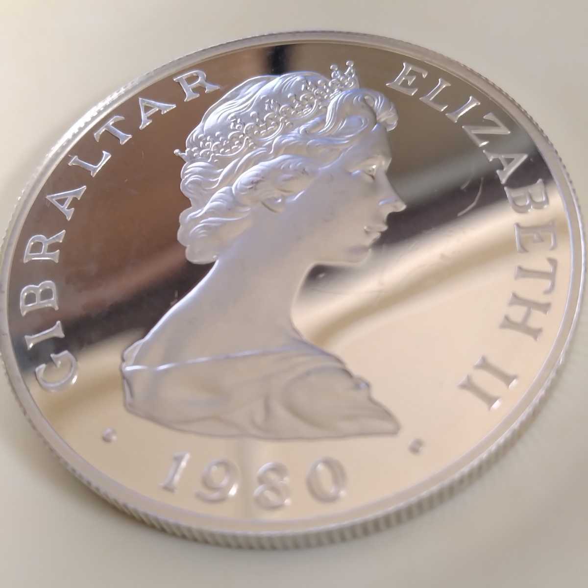 ジブラルタル 1クラウン銀貨 0 プルーフ Gibraltar 1 - of クラウン