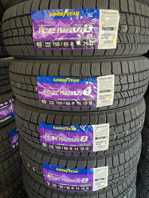 ◎グッドイヤー 2022年製 在庫有 アイスナビ8 155/65R14 75Q 法人個人