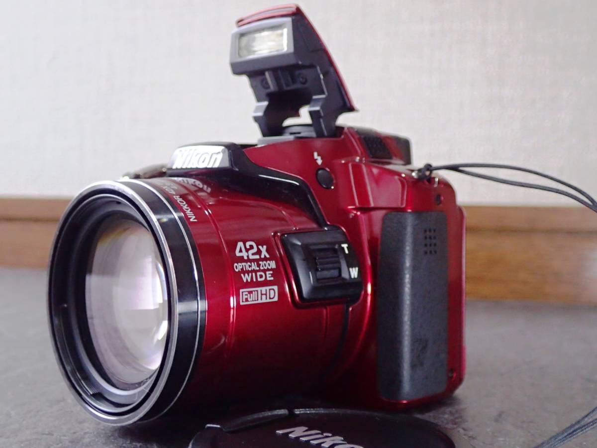 ニコン「 COOLPIX P510（赤）」 広角24mmからの42倍ズーム、1605万画素
