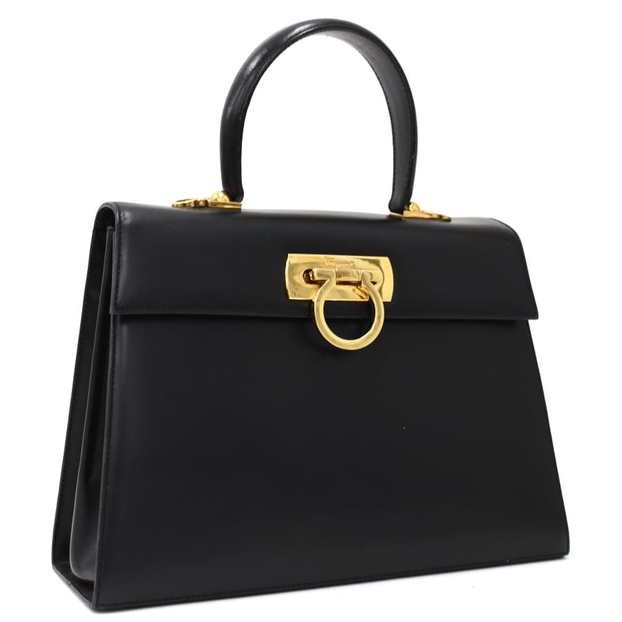1円 ◇極美品 Salvatore Ferragamo フェラガモ 2way ハンドバッグ