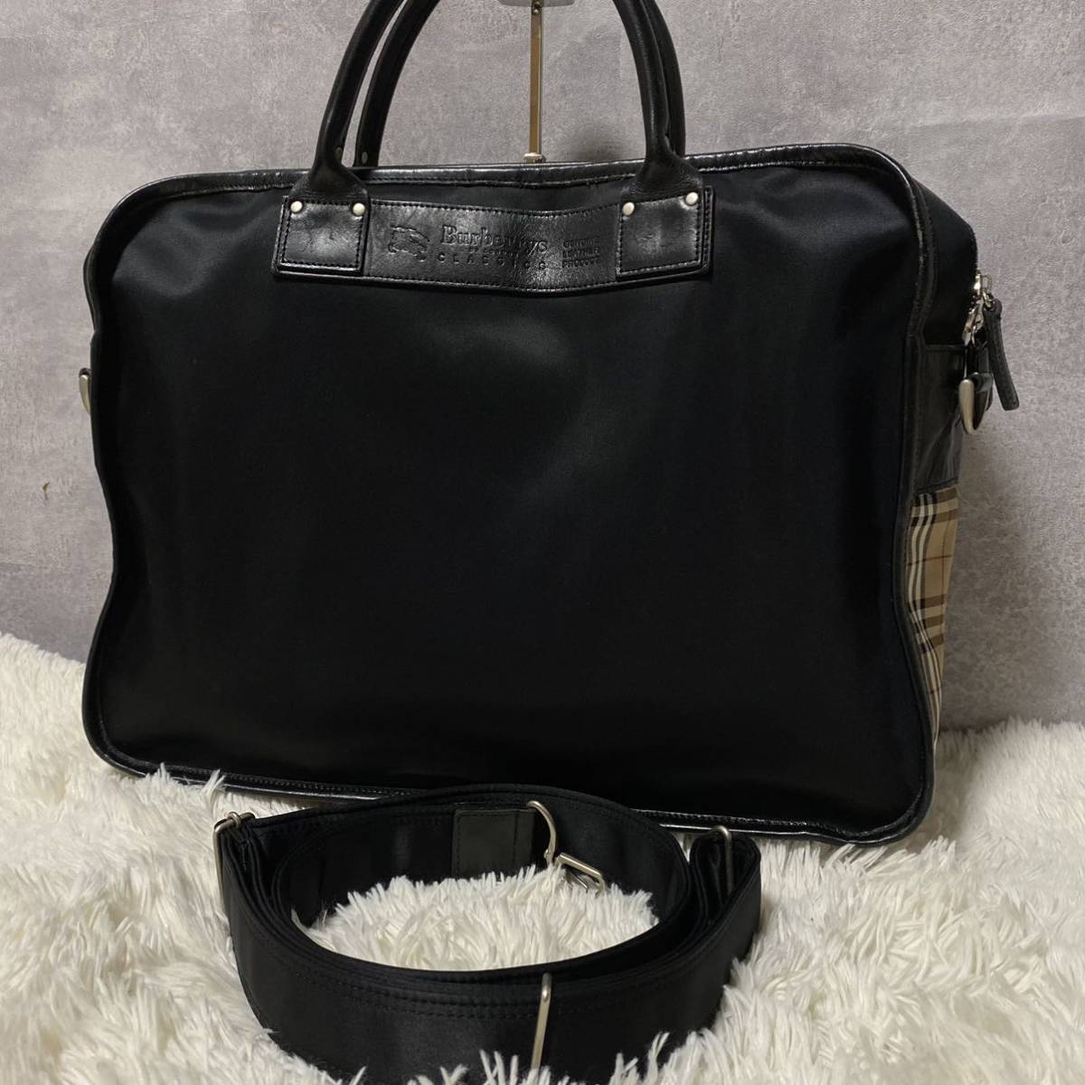 美品BURBERRY バーバリーズ ビジネスバッグ 2way ノバチェック 