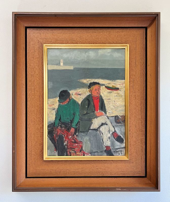 真作保証】日本芸術院会員 織田廣喜肉筆「森のレストラン」水彩画 *134