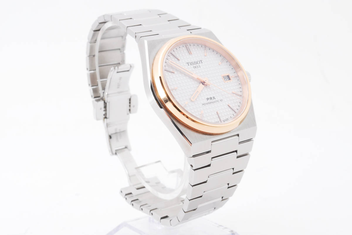 正規品】 TISSOT ティソ PRX 白文字盤 裏スケ 自動巻き T137407A T137 
