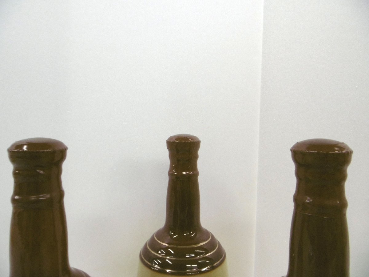 【未開栓】BELL'S ウイスキー 3本セット ベル型ボトル BELL'S ベルズ ベル型 オールドスコッチウイスキー750ml43度陶器瓶 43