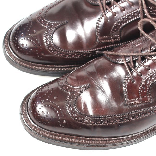 美品】 US7.5D 25.5cm ALDEN オールデン コードバン 975 ウィング 