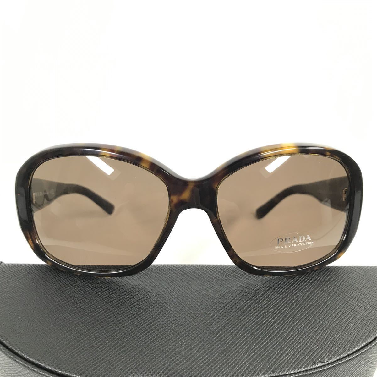 未使用品【プラダ】本物 PRADA サングラス ロゴ金具 SPR31N-A べっ甲調
