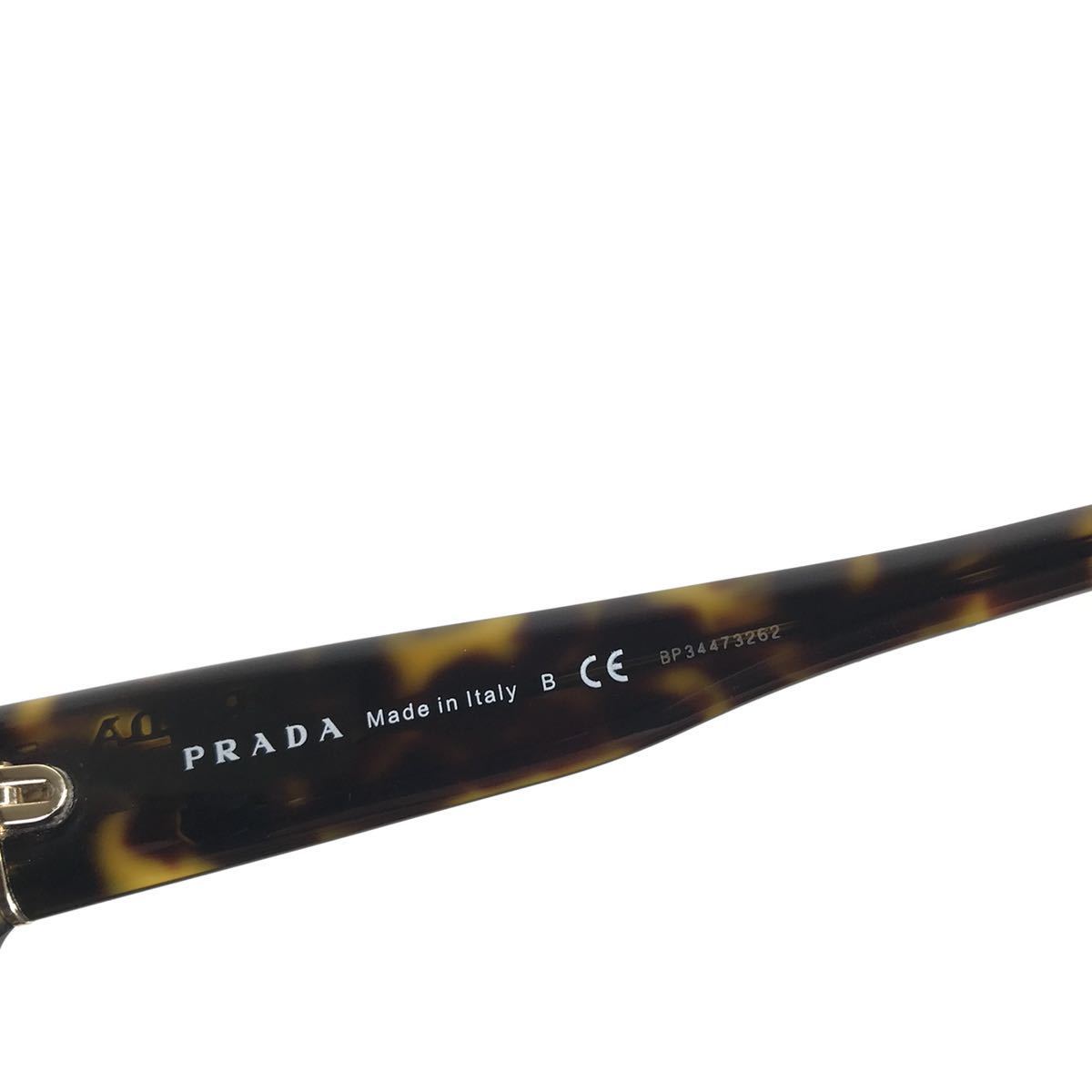 未使用品【プラダ】本物 PRADA サングラス ロゴ金具 SPR31N-A べっ甲調