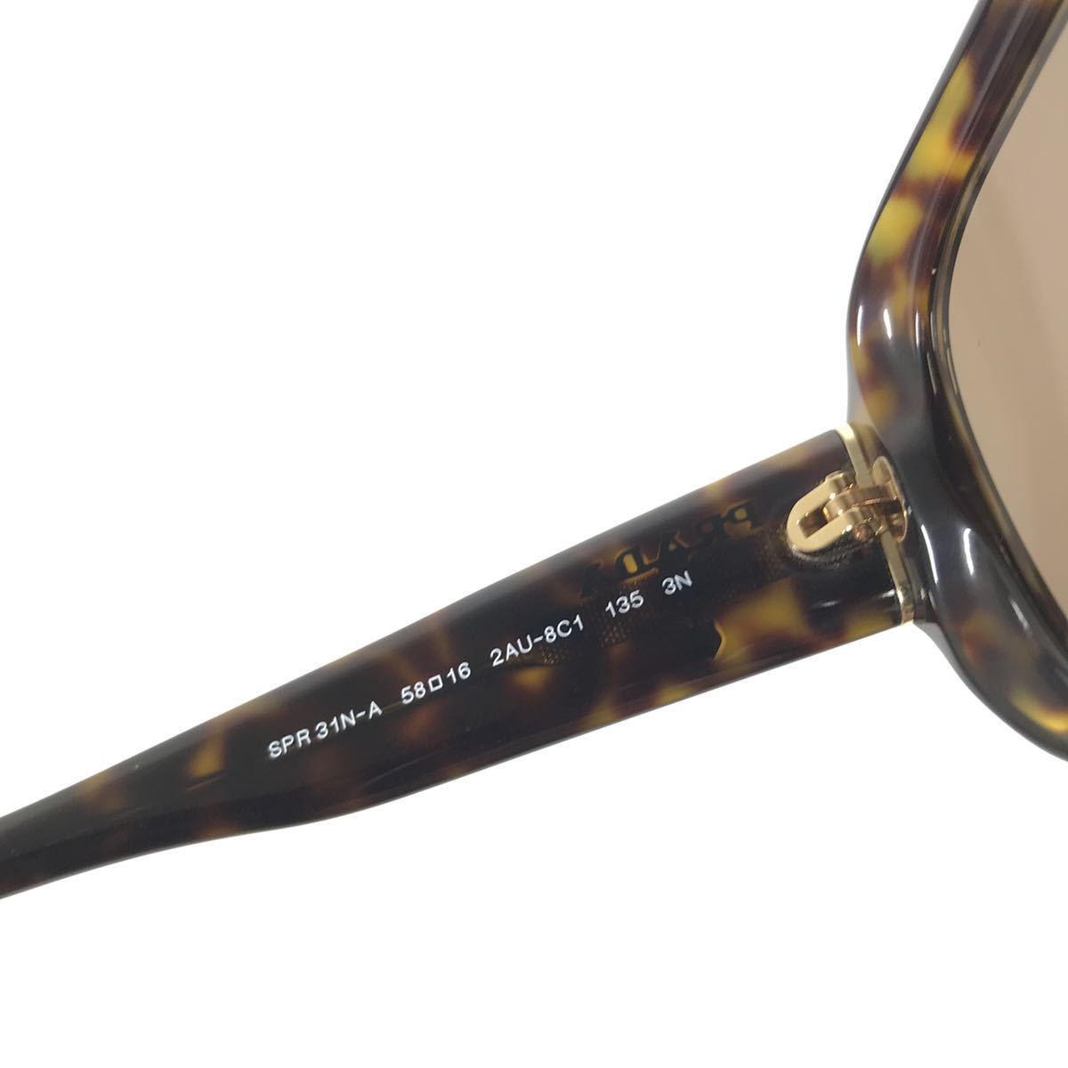 PRADA　プラダ　サングラス　SPR31N　べっ甲調　ブラウン 未使用品【プラダ】本物 PRADA サングラス ロゴ金具 SPR31N-A べっ甲調