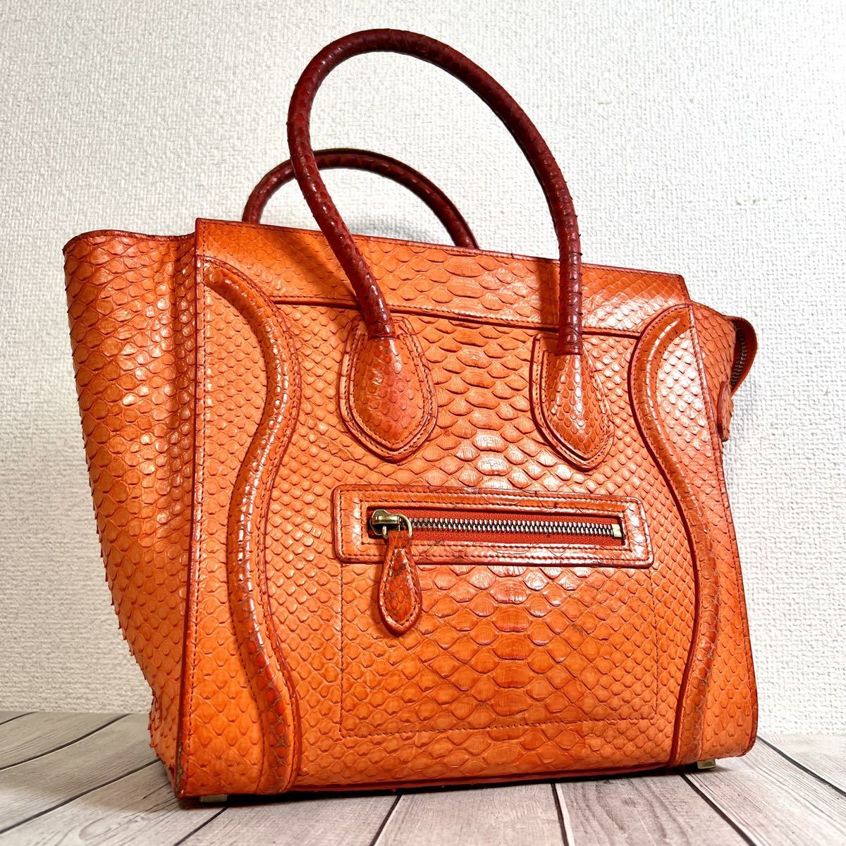 1円〜【伝説の逸品】 CELINE セリーヌ トートバッグ ラゲージ マイクロ 