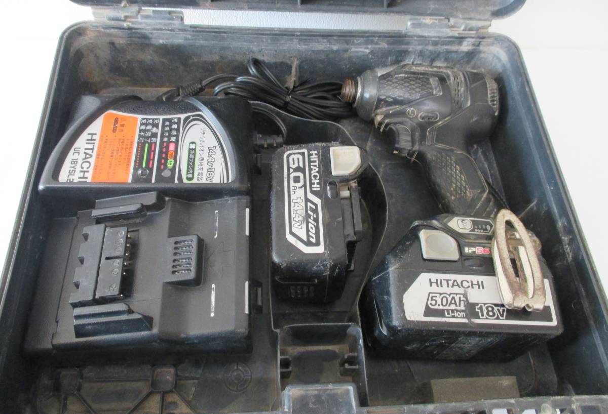 大人気，品質保証 HITACHI WH18DDL BSL1850 BSL1460 UC18YSL2 インパクト バッテリー2個 充電器セット(本体)｜売買されたオークション情報、yahooの商品情報をアーカイブ公開 - オークファン インパクトレンチ