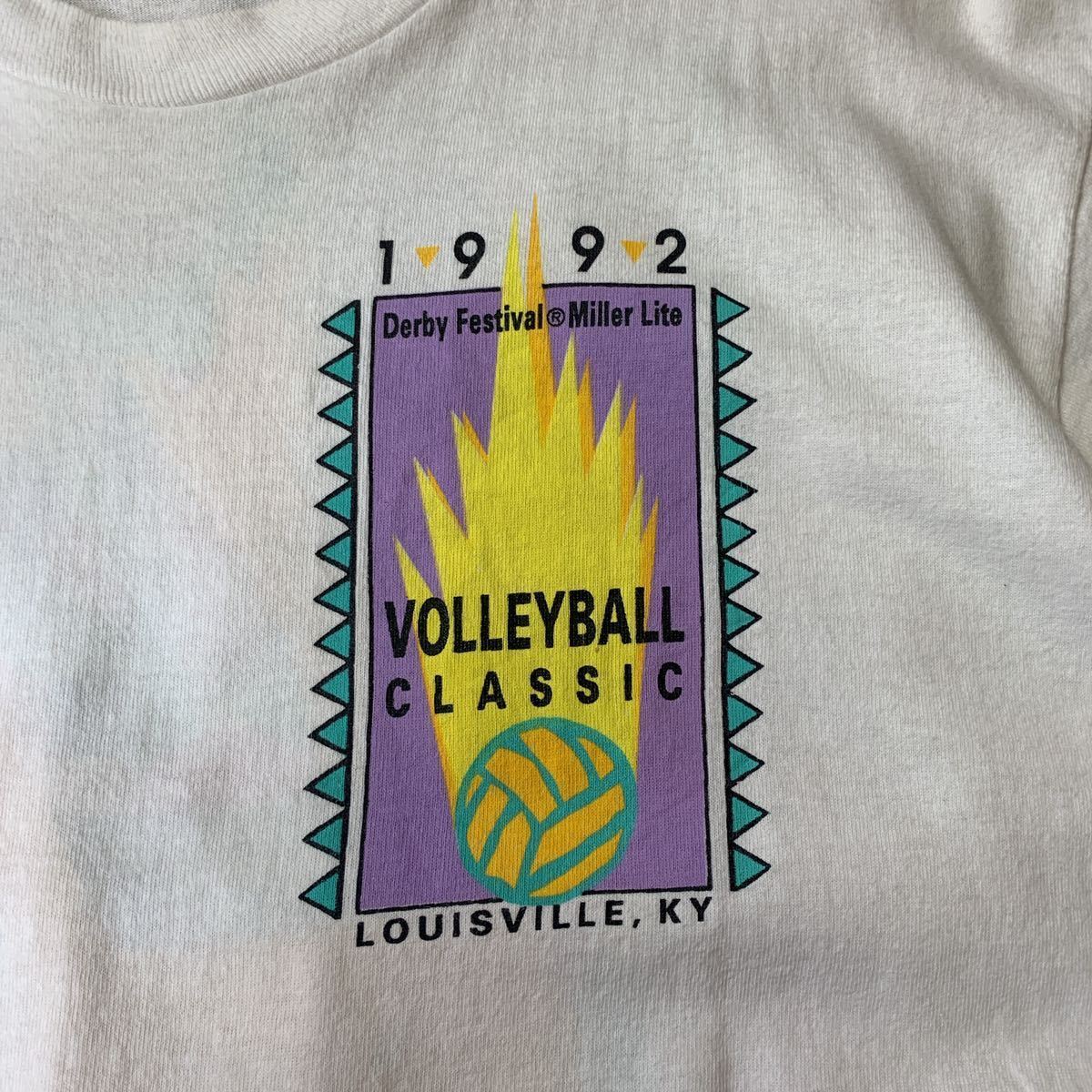 90s USA製 lite beer バレーボールTシャツ シングルステッチ オールドT 