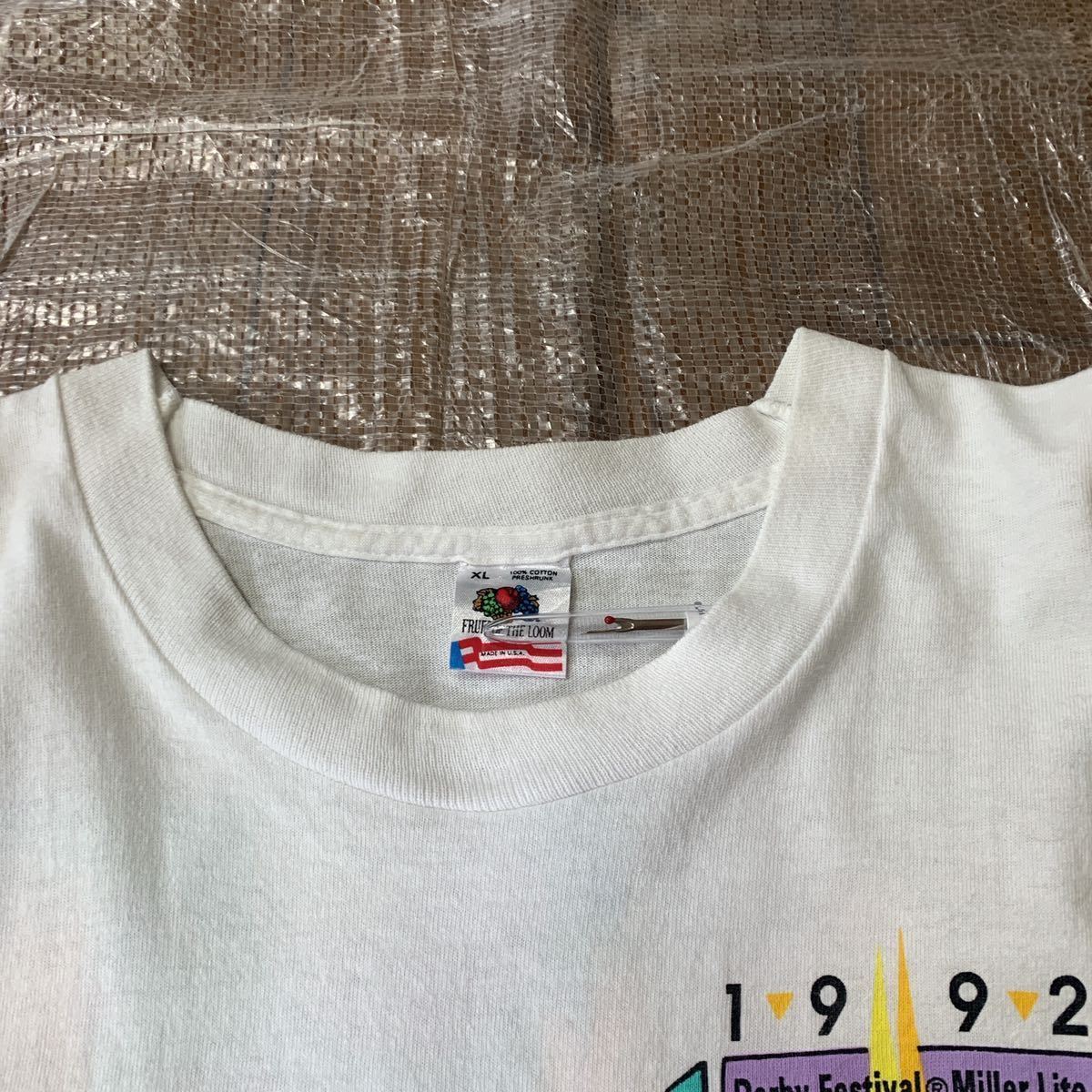 90s USA製 lite beer バレーボールTシャツ シングルステッチ オールドT 
