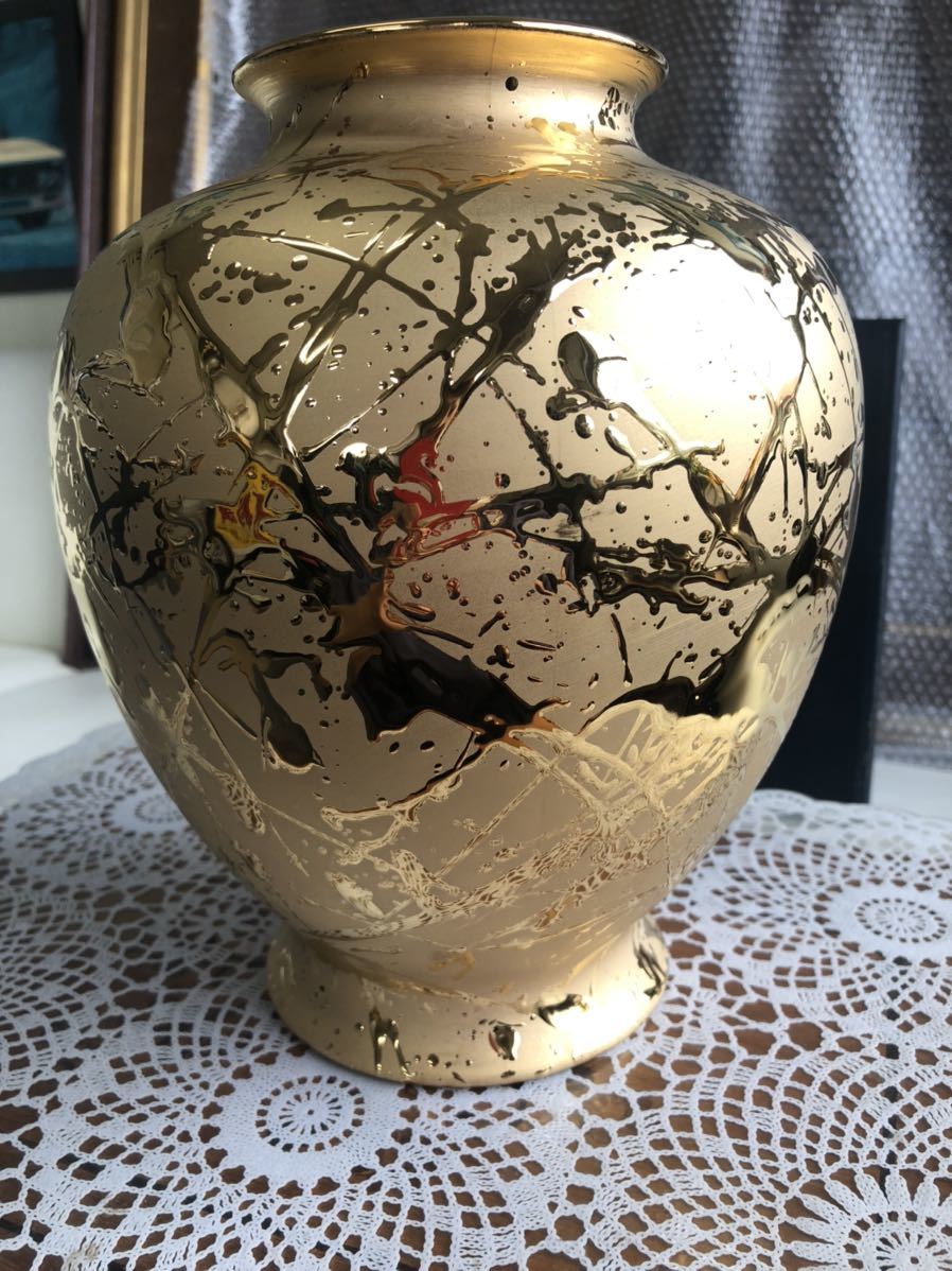幻の新品未使用 ナルミ 金彩 希少モデル フラワーベース ボーン