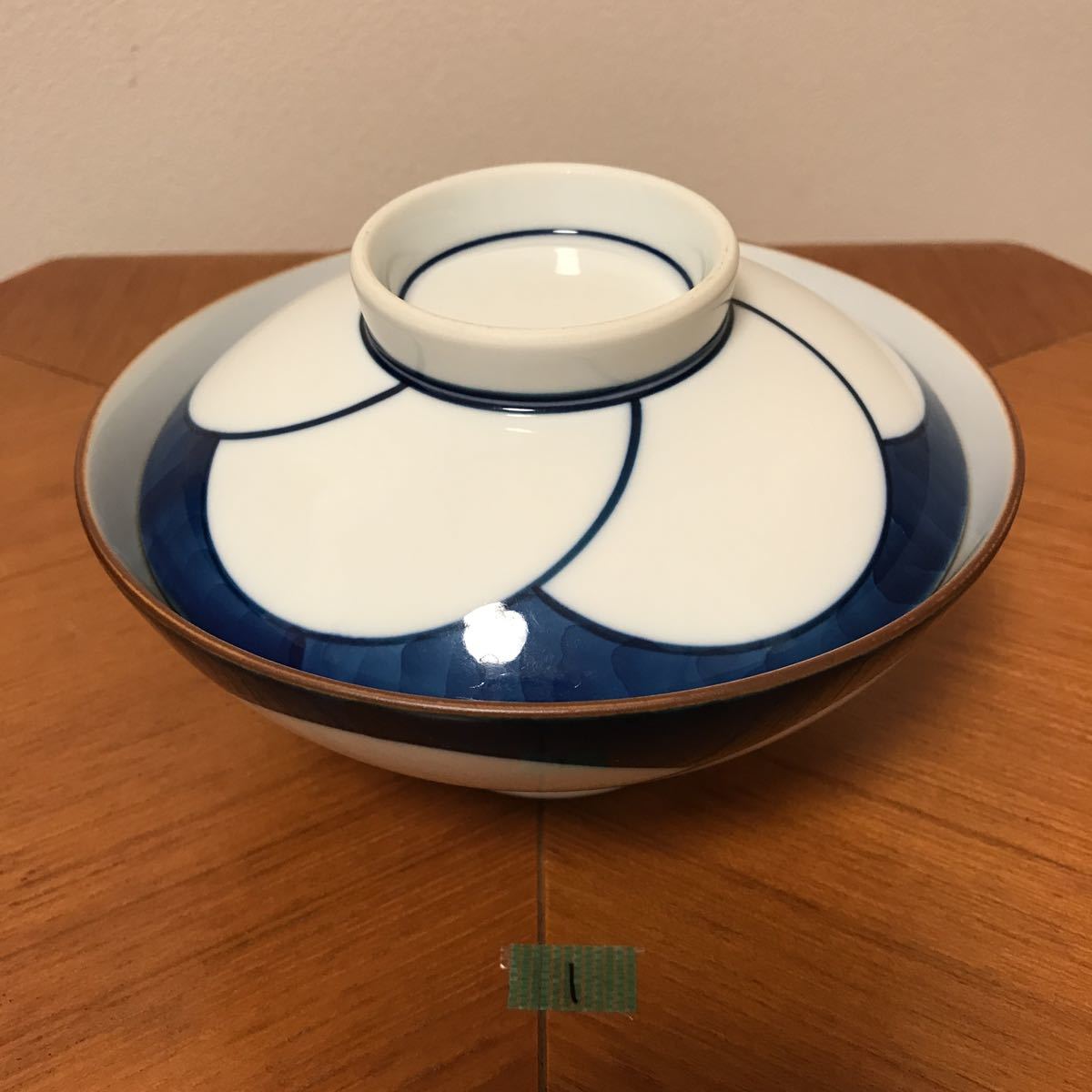 白山陶器,波佐見焼,ねじり梅,お茶づけ碗,蓋付きグッドデザイン,①(白山