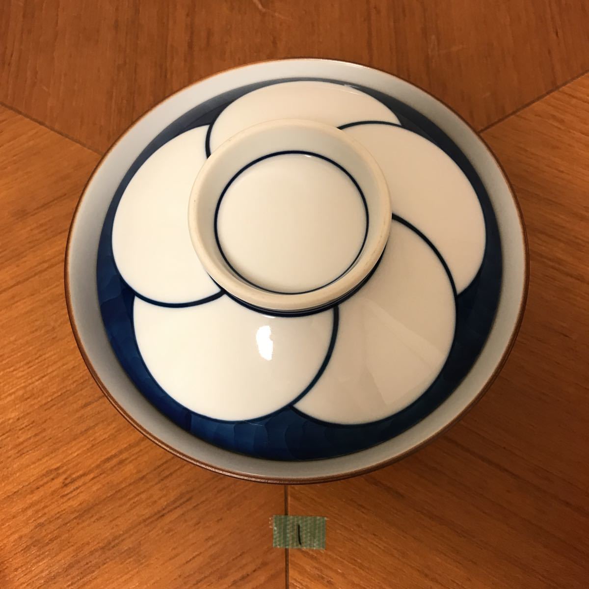白山陶器,波佐見焼,ねじり梅,お茶づけ碗,蓋付きグッドデザイン,①(白山