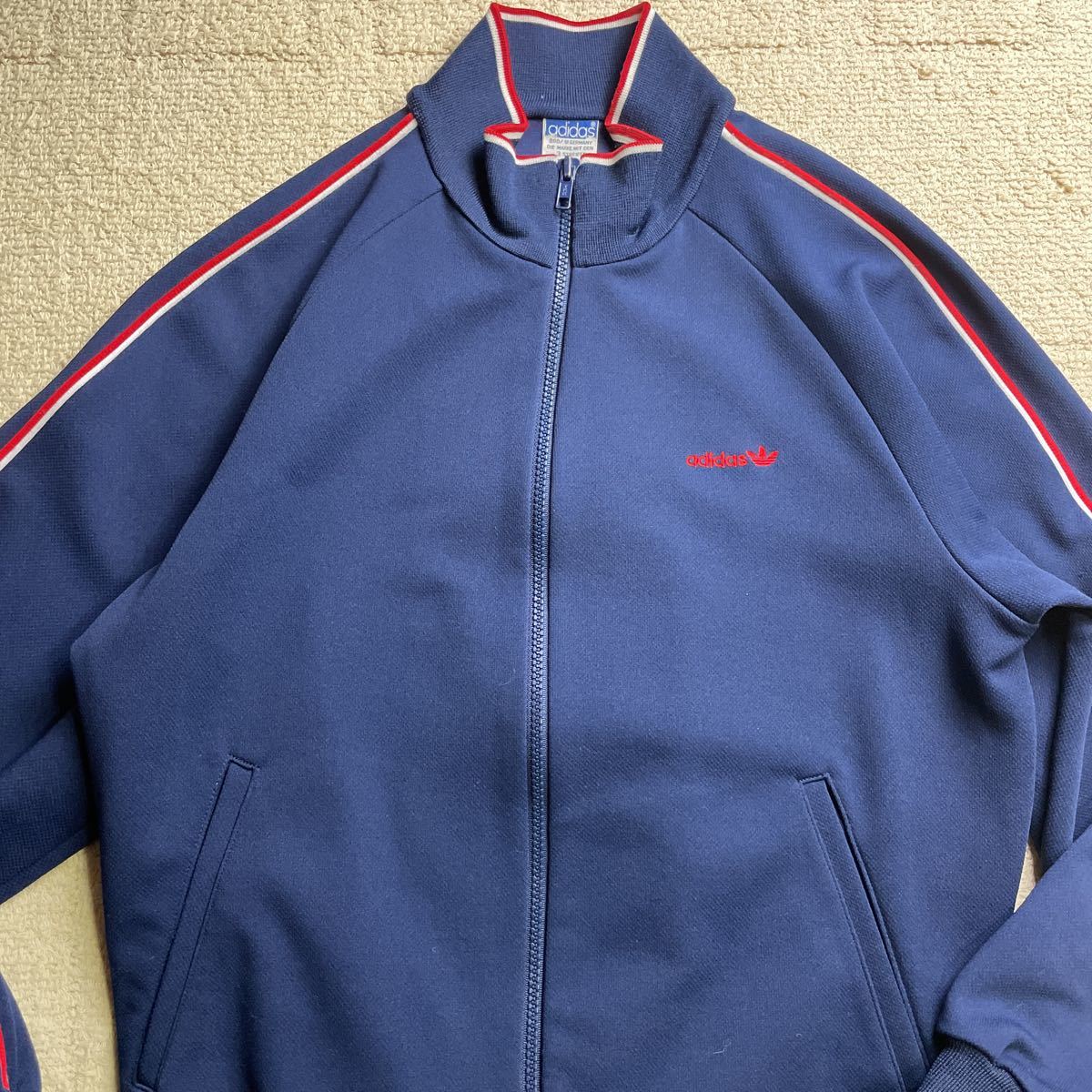 70〜80s adidas アディダス 西ドイツ製 アディダスジャージ ネイビー 