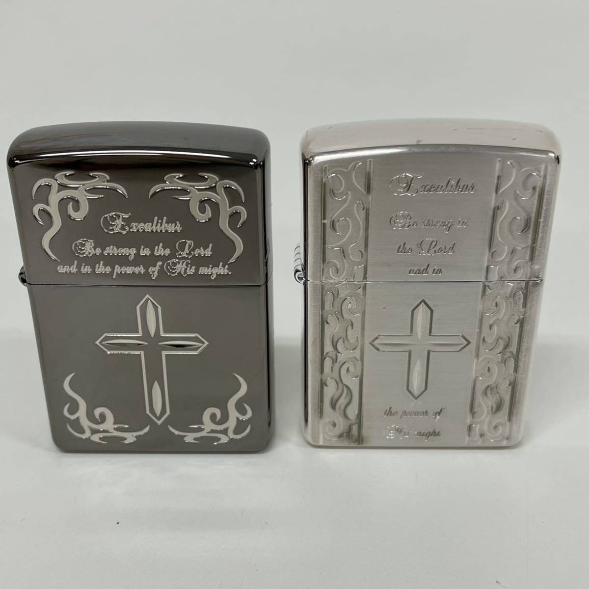 未使用品】ZIPPO 2点セット ジッポー Excalibur クロス 十字架 限定 