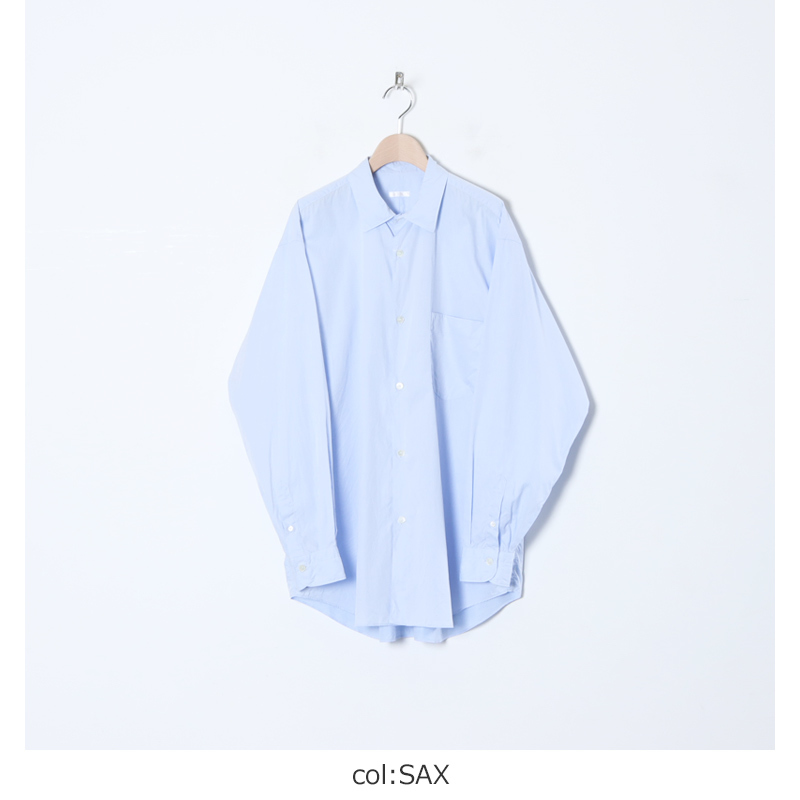 22aw COMOLI コモリツイルシャツ sax size3 試着のみタグ付き 