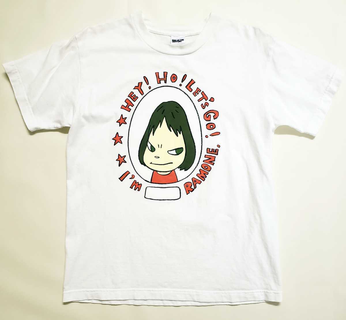 セール，品質保証 ラモーンズ RAMONES 奈良美智 コラボ END OF THE CENTURY 半袖 Tシャツ ホワイト ピンバッジ付き ジョーイラモーン ジョニーラモーン(Tシャツ)｜売買されたオークション情報、yahooの商品情報をアー Tシャツ