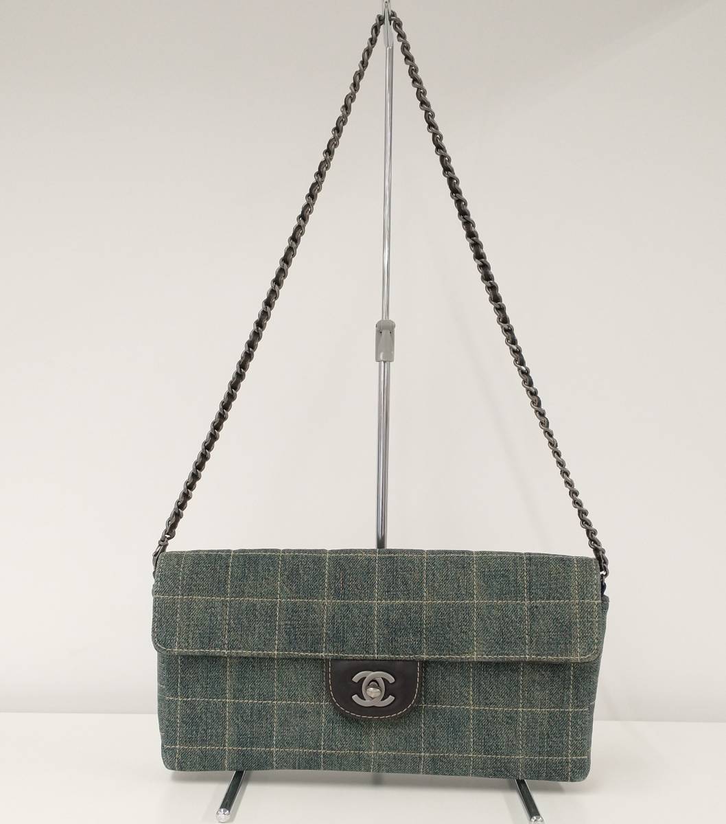 シャネルチョコバー CHANEL シャネル チョコバー デニム チェーンショルダーバッグ CHANEL