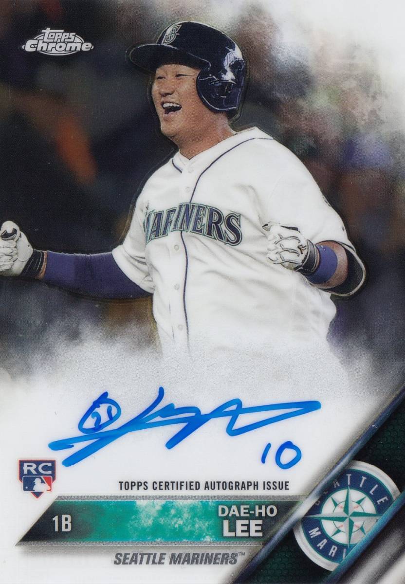 李大浩 直筆サインカード ROOKIE CARD 2016 TOPPS CHROME DAE-HO LEE 