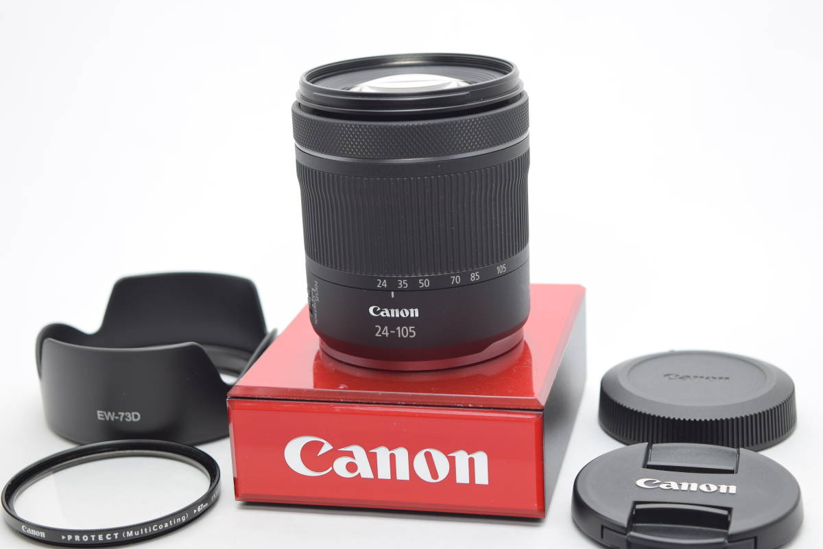 美品☆Canon キヤノン RF 24-105mm F4-7.1 IS STM☆レンズフード付・