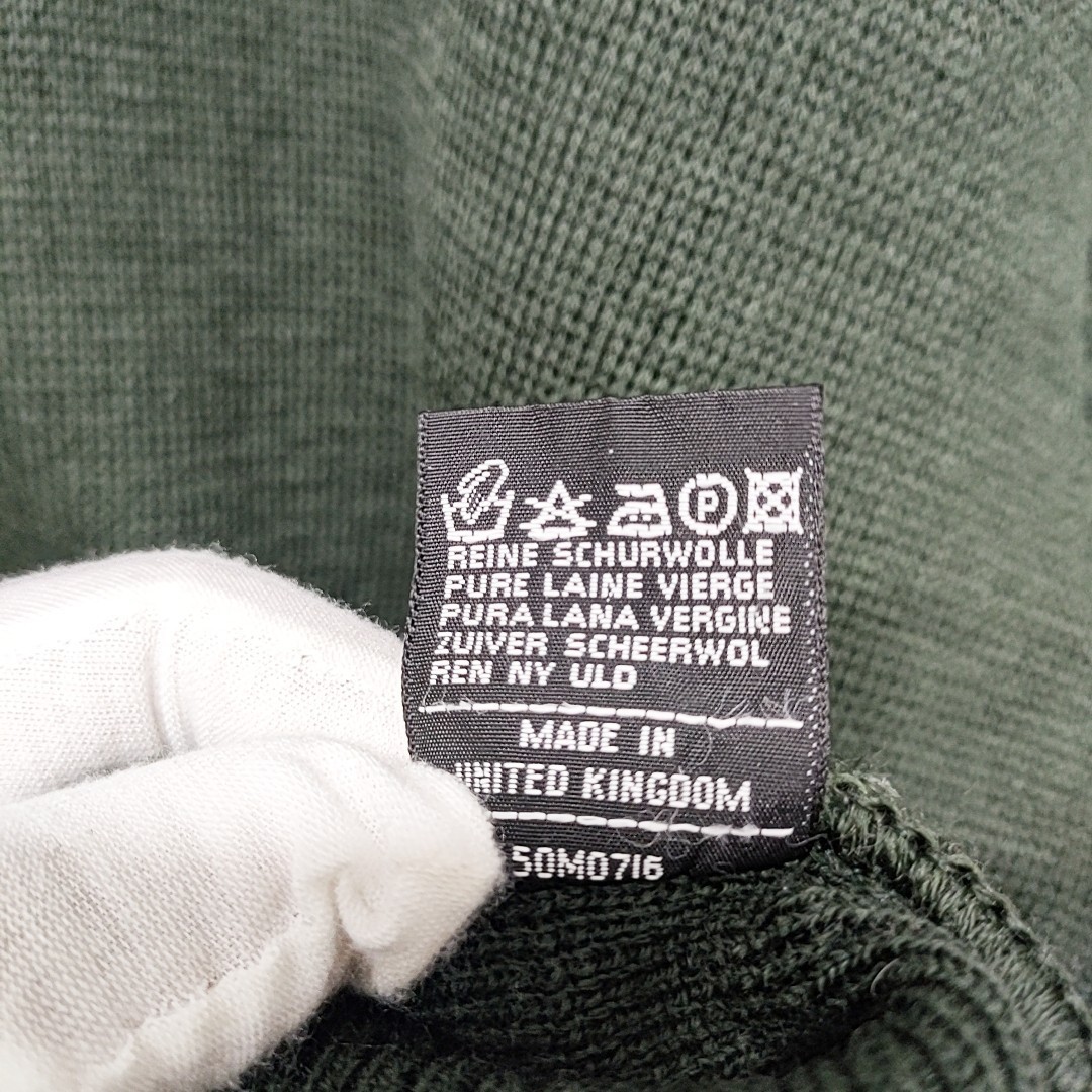 HUNTING WORLD メンズ ニット セーター グリーン 刺繍 M ウール 