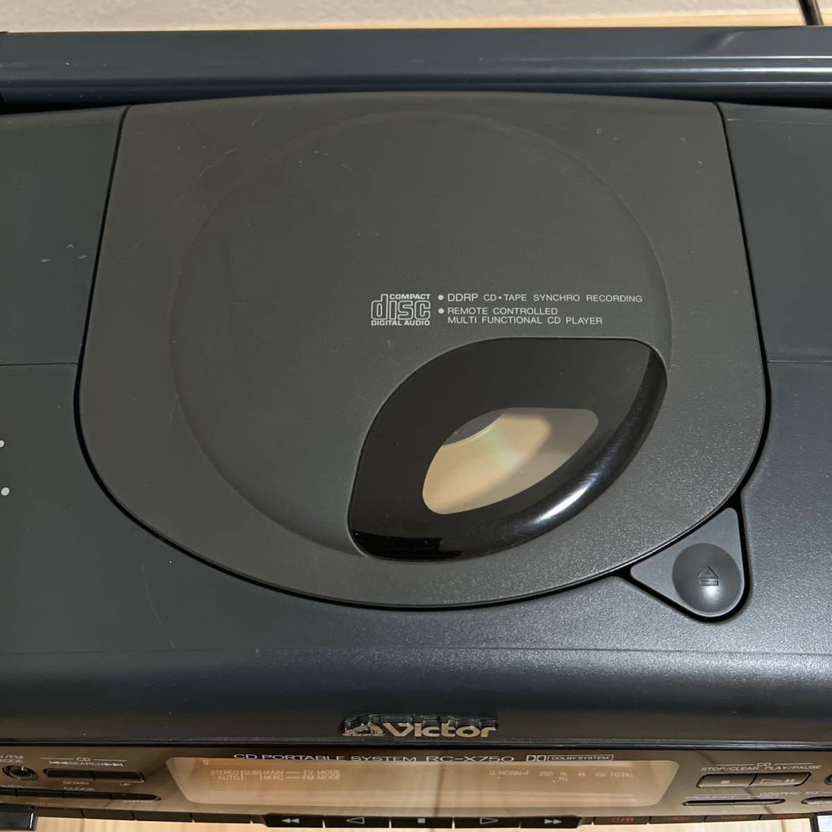 Victor ビクター CDラジカセ RC-X750 リモコン付き 動作品