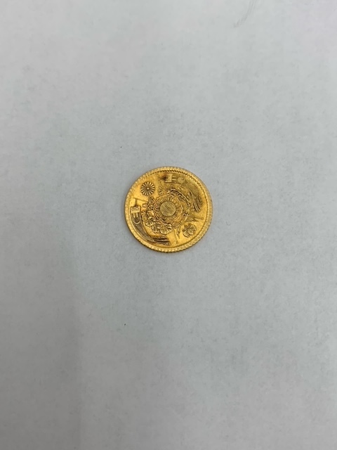 一円金貨 明治 旧一圓金貨 明治四年 JNDA鑑定書 重量 約3 8g